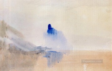 Turner Painting - Estudio de un castillo junto a un lago Romántico Turner